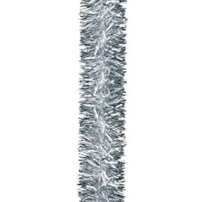 16Pcs Silver Tinsel Tree Decoration 1.8m