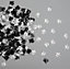 16th Birthday Confetti Black & Silver 1 pack x 14 grams birthday decoration Foil Metallic 1 pack