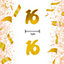 16th Birthday Confetti Gold 2 pack x 14 grams birthday decoration Foil Metallic 2 pack