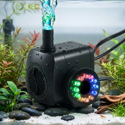 16W electric water feature pump, garden fountain and pond pump with UK ...