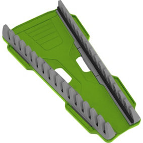 16x Reversible Spanner GREEN Sharks Teeth Tool Rack - Drawer Mount Management