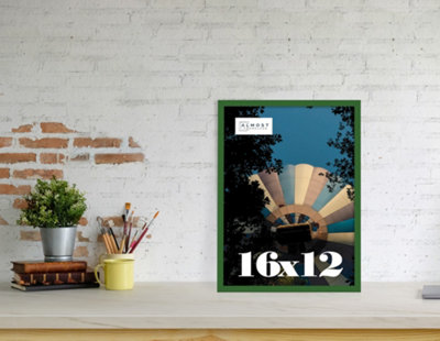 16x12 Green Picture Frame (40.6 x 30.5cm) Poster, Photo, Artwork, Gallery Wall or Print