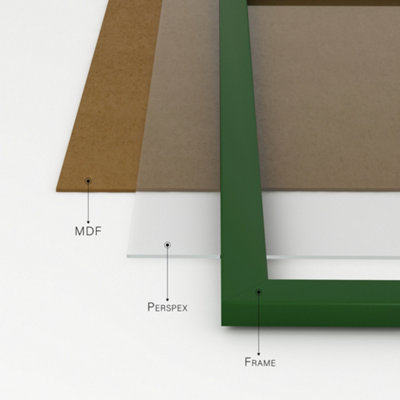 16x12 Green Picture Frame (40.6 x 30.5cm) Poster, Photo, Artwork, Gallery Wall or Print