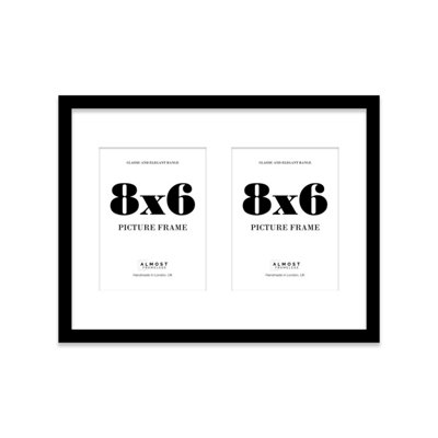 16x12 Inch 2 Opening Photo Collage Frame, Display Two 8x6 Inch Photos ...