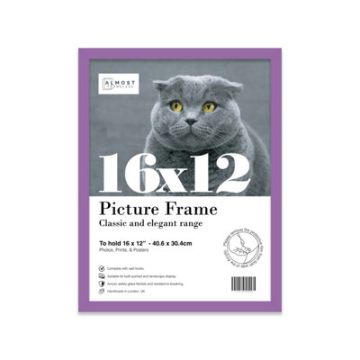 16x12 Purple Picture Frame (40.6 x 30.5cm) Poster, Photo, Artwork, Gallery Wall or Print