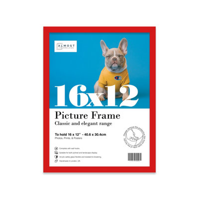 16x12 Red Picture Frame (40.6 x 30.5cm) Poster, Photo, Artwork, Gallery Wall or Print