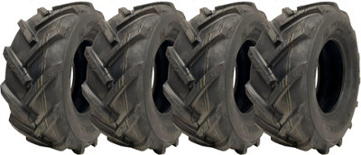 16x6.50-8 Open Centre Tyres Cleated Lug Industrial Plant Wanda P328 (Set of 4)
