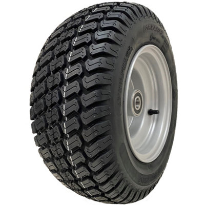 16x7.50-8 Grass Lawnmower Wheel Journey 4ply P332 Tyre & Steel Rim 25mm Bearings