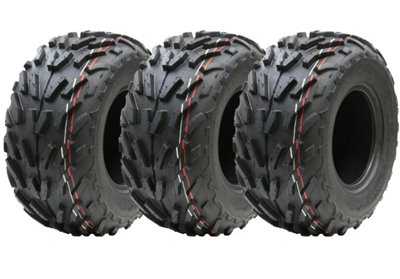 16x8.00-7 Quad ATV Tyres 4-ply Wanda P329 E-Marked Road Legal 80kgs (Set of 3)