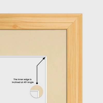 16X8 Light Oak Classic Multi Photo Frame with Ivory Mount - Holds 3 ...