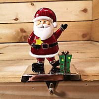 17 cm Santa Festive Christmas Present Stocking Hanger