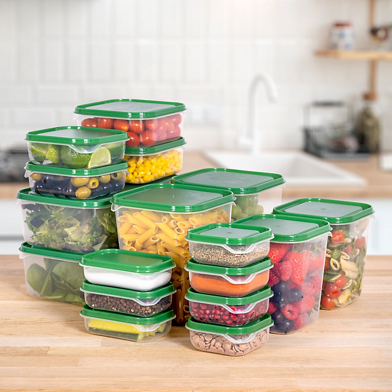 17 Food Storage Container Set with Lids Fridge Freezer Dishwasher