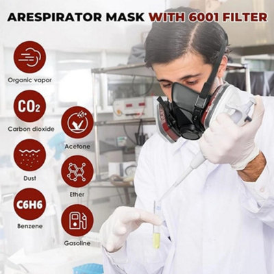 17 in 1 Respirator Mask Set for Spray Painting Dust and Gas Protection