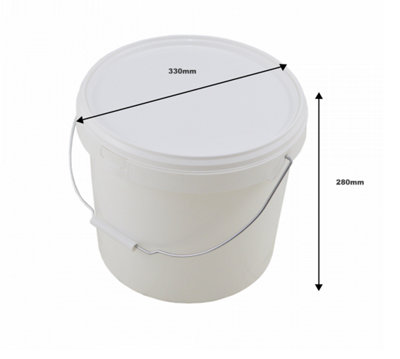 17 Litre Plastic Bucket with Tamper Evident Lid
