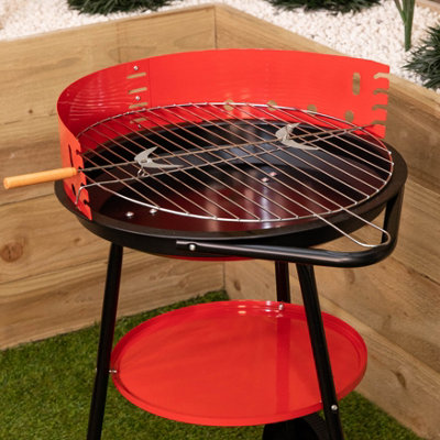 17" Outdoor Portable Garden Patio Round Charcoal Barbecue / BBQ with Wheels - 3