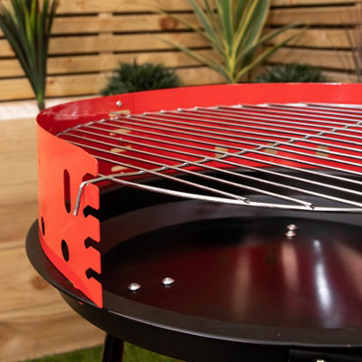 17" Outdoor Portable Garden Patio Round Charcoal Barbecue / BBQ with Wheels - 4