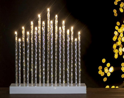 17 Twisted Pipe Christmas Candle Bridge - Silver - 3