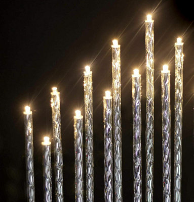 17 Twisted Pipe Christmas Candle Bridge - Silver - 6