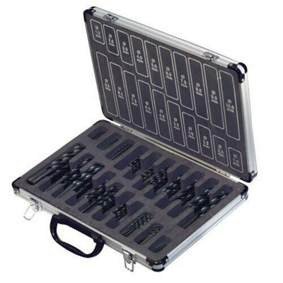 170 Piece 1mm 10mm HSS Steel Drill Bit Set Aluminium Case