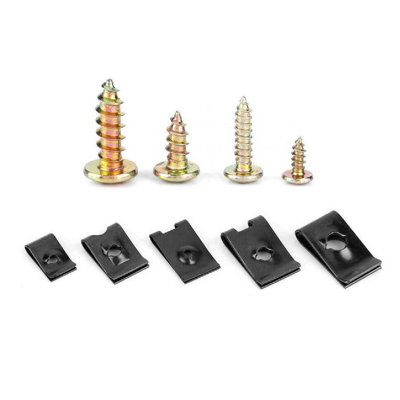 170 x Assorted Speed Fastener Spire U Clips & Screws, Interior Trim ...