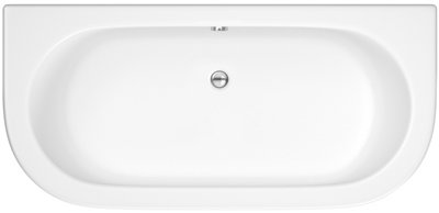 1700 x 750 Curved Back To Wall Bath & Panel