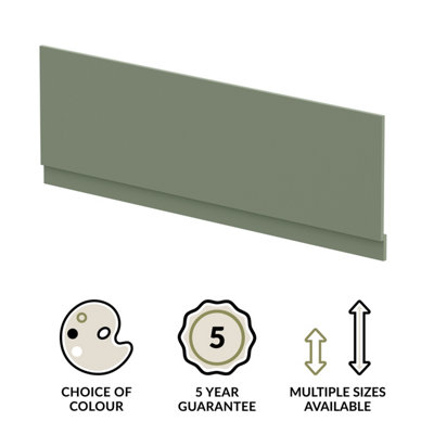 1700mm Bath MDF Front Panel & Plinth - Satin Green - 3
