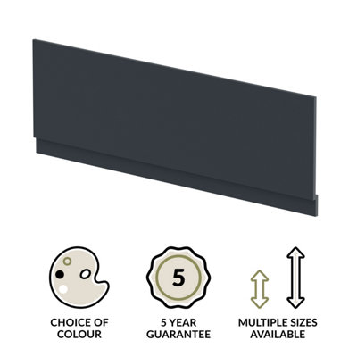 1700mm Bath MDF Front Panel & Plinth - Soft Black - 3