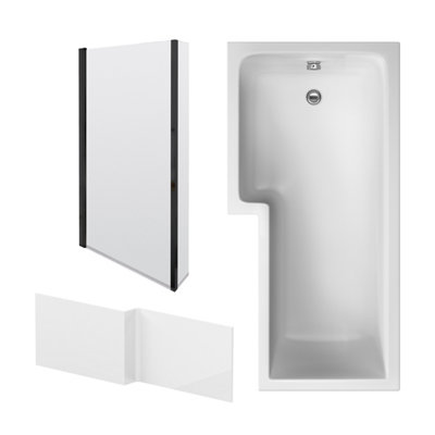 1700mm Contemporary Bath Bundle - Left Hand Tub