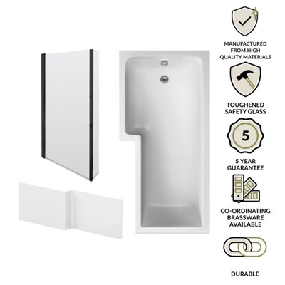 1700mm Contemporary Bath Bundle - Left Hand Tub - 4