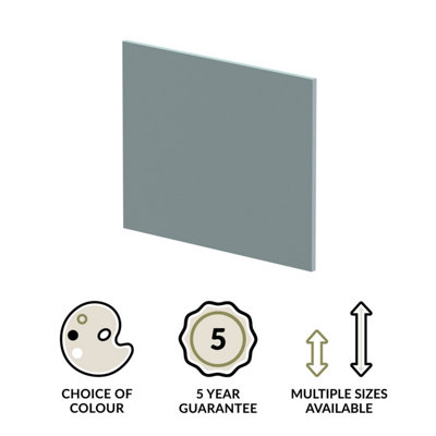 1700mm Edge/Power L Shape Square End Bath Panel - Matt Coastal Grey - 3