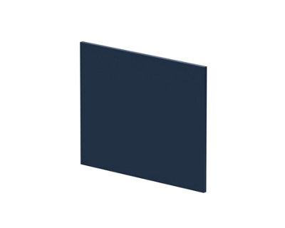 1700mm Edge/Power L Shape Square End Bath Panel - Matt Midnight Blue