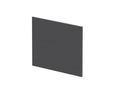 1700mm Edge/Power L Shape Square End Bath Panel - Textured Woodgrain Graphite Grey