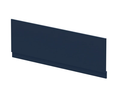 1700mm Edge/Power Straight Front Bath Panel & Plinth - Matt Midnight Blue