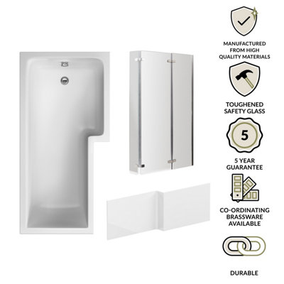 1700mm L Shape Bathtub - 4