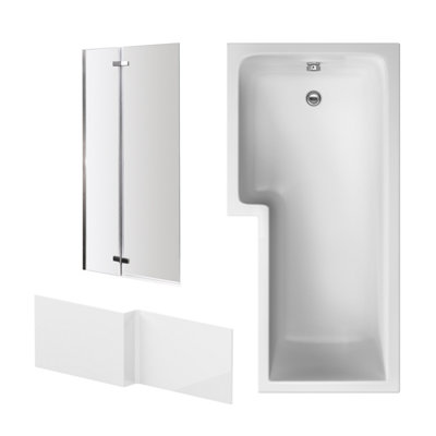 1700mm Left Hand L Shape Bathtub