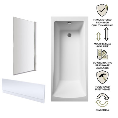 1700mm Square Bathtub - 4