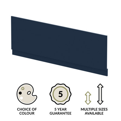 1700mm Straight Bath MFC Front Panel & Plinth - Matt Electric Blue - 3