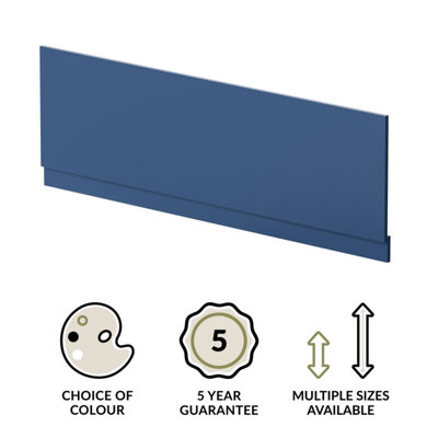 1700mm Straight Reversible Bath Front Panel & Plinth - Satin Blue - 3