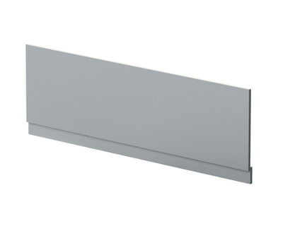 1700mm Straight Reversible Bath Front Panel & Plinth - Satin Grey