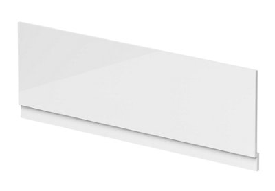 1700mm Waterproof Straight Shower Bath Front Panel - Gloss White