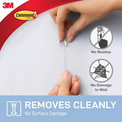 17026CLR-40 Command Clear Decorating Clips with Clear Strips Value Pack 40pk - 6