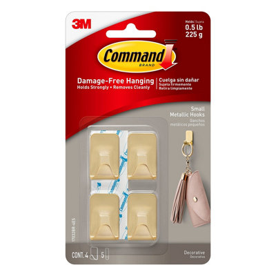 17032G-4 Command Small Gold Metallic Hook 4pk Price Comparisons | Compare The Build