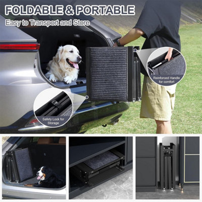 170cm Large Dog Pet Ramp Strong Folding Step Ramp Travel Dog Access Car ...