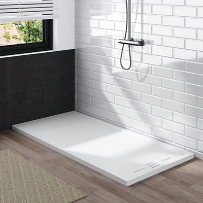 170cm W x 80 cm D x 3cm H Rectangle Shower Tray in White