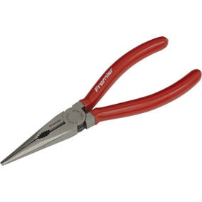 170mm Long Nose Pliers - Drop Forged Steel - 45mm Jaw Capacity - Serrated Jaws