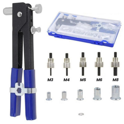 AUTOUTLET Kit de Pince Ecrou Rivet Professionnel Pistolet à Ecrou avec