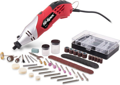 170W Advanced Rotary Tool Set 121 Pc 35000RPM With 6 Speed Settings by Hi-Spec