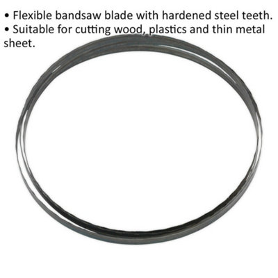 1712 x 10 x 0.35mm Bandsaw Blade Hardened Steel Teeth 24 TPI Wood Plastic Metal
