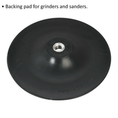 171mm Grinder and Sander Backing Pad - 5/8 Inch UNC Thread - Angle Grinder