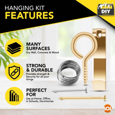 172pk Picture Hanging Kit - Multiple Wall Hooks for Hanging - 9